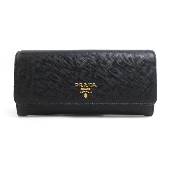 Prada black Wallet long leather Fold - Picture 1 of 5